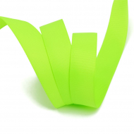 Лента Ideal репсовая в рубчик шир.20мм цв. 544 флуор.салатовый уп.27,42м