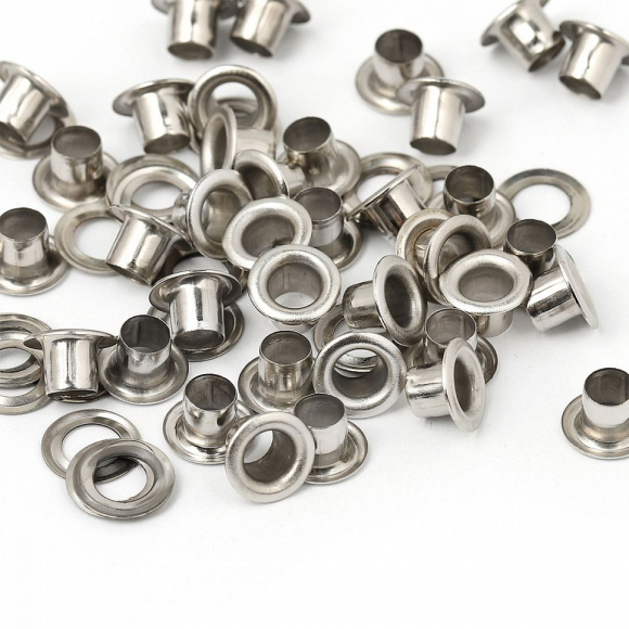 Люверсы сталь New Star №2 (? 4,4мм, h 5,42мм) цв.никель уп.500шт Люверсы сталь New Star №2 (? 4,4мм, h 5,42мм) цв.никель уп.500шт