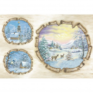 59298_Бумага рисовая "Зимний ландшафт"