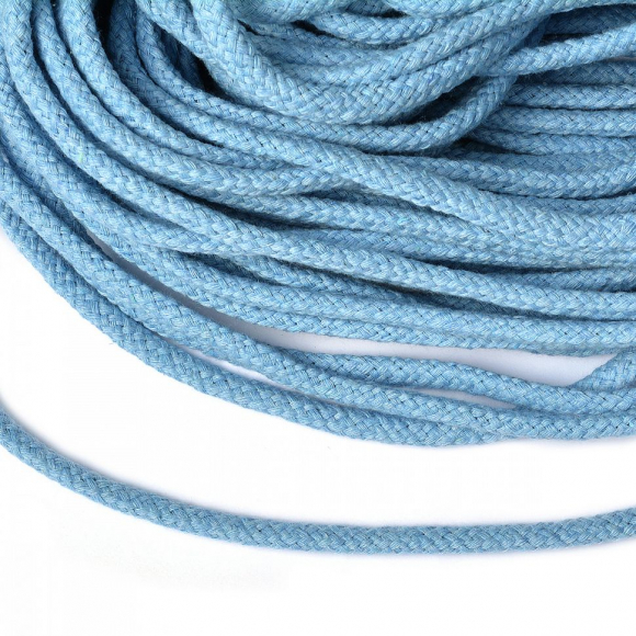 Шнур круглый х/б 08мм с наполнителем ШП-8 цв. 020 голубой уп.100 м