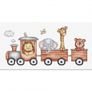 Набор для вышивания LUCA-S арт. B1190 Путешествие на паровозике 33х15 см