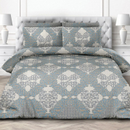 Ткань перкаль Ренесанс 110г/м? 100% хлопок шир.220см арт.ТВО-6437-1 цв.беж/голубой рул.33м