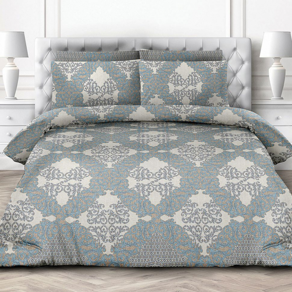 Ткань перкаль Ренесанс 110г/м? 100% хлопок шир.220см арт.ТВО-6437-1 цв.беж/голубой рул.33м Ткань перкаль Ренесанс 110г/м? 100% хлопок шир.220см арт.ТВО-6437-1 цв.беж/голубой рул.33м