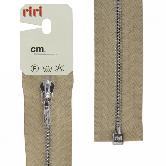 137492_Молния металл, Ni, слайдер Tropf, 4 мм, разъёмная однозамковая, 100 см, цвет 2230, светло-бежевый