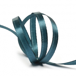 Лента атласная 6мм цв.4369 т.зеленый IDEAL уп.27,4 м