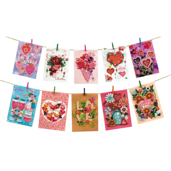 Набор-флажок для вышивания бисером АБРИС АРТ арт. AT-008 Милый букетик 9х13 см