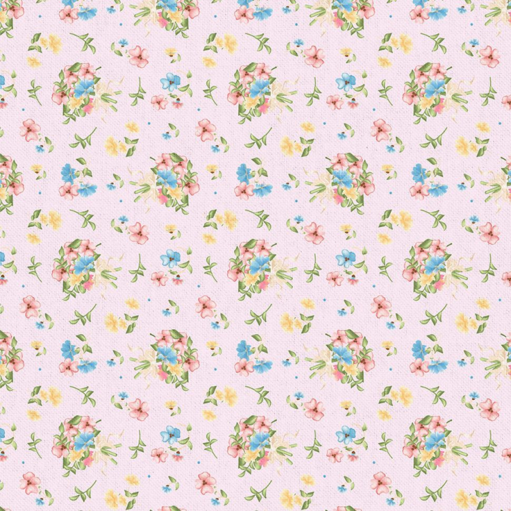 Ткань для пэчворка PEPPY Нежная История 146 г/м? 100% хлопок цв.НИ-11 розовый уп.50х55 см