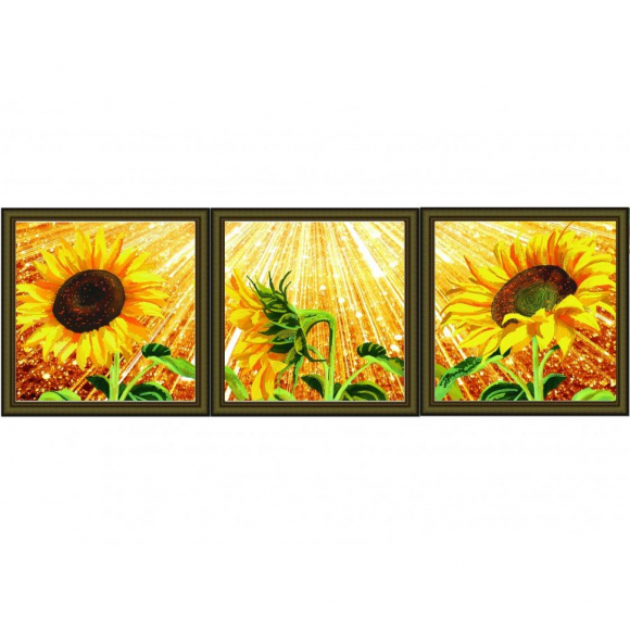 Рисунок на ткани (Бисер) КОНЁК арт. 9460 Триптих. Подсолнухи 3 шт по 40х40 см