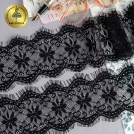 Кружево реснички KRUZHEVO арт.TBY 9828 шир.100мм цв.2 черный уп.15м (по 3м)