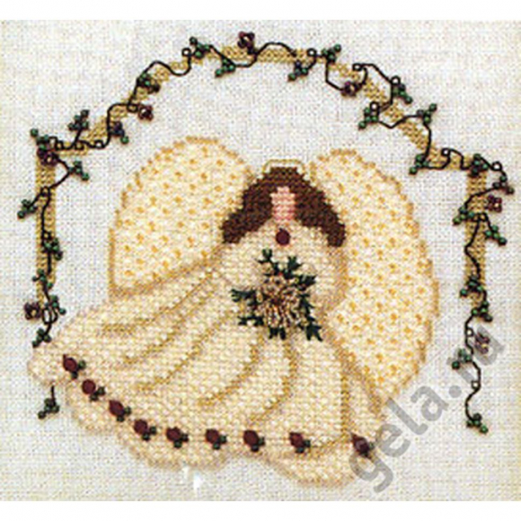 Набор для вышивания бисером "Золотой и гранатовый ангел"
