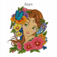 Набор для вышивания мулине НИТЕКС арт.А-0015 Лаура 28х33 см