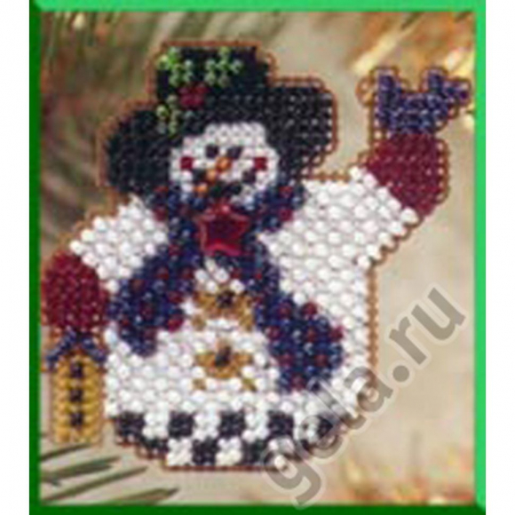 42053_Набор для вышивания бисером "Снеговичок с птичкой" 42053_Набор для вышивания бисером "Снеговичок с птичкой"