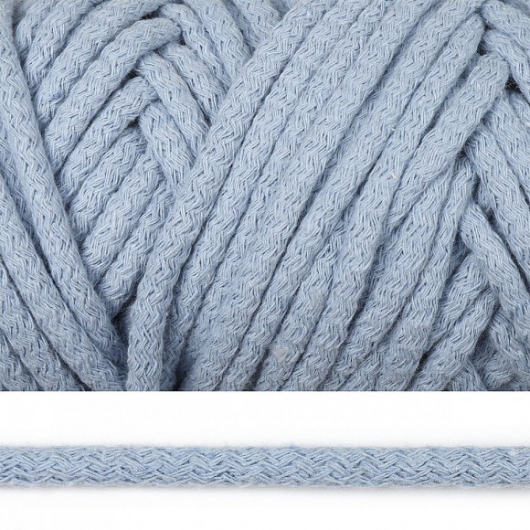 Шнур круглый х/б 08мм с наполнителем цв.2106 голубой уп.50м