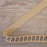 85513_Лента репсовая на картонной катушке "Обезьянки"