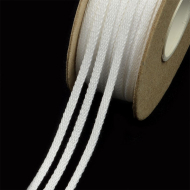 Шнур плоский х/б 06мм 6647 цв.белый уп.50м