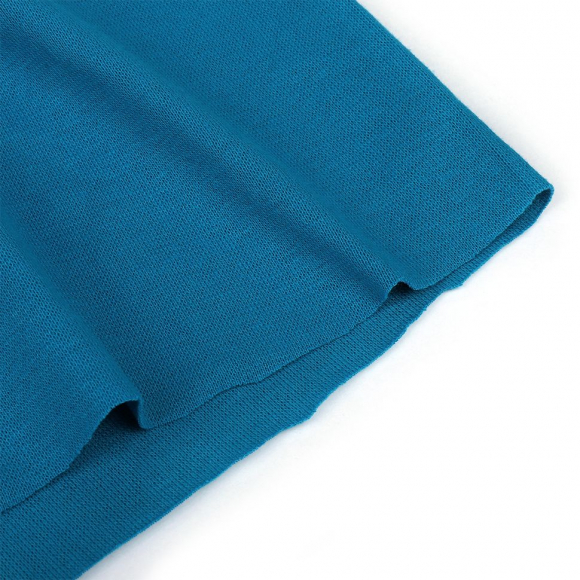 Ткань трикотаж Рибана с лайкрой 215г опененд 80-90см бирюза 18-4535 уп.3м