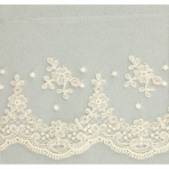 121123_Вышивка хлопком на тюле, 102 мм, цвет экрю