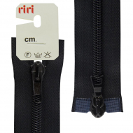 79034_Молния спираль, разъёмная 2 замка, 6 мм, 75 см, цвет 2110, черный