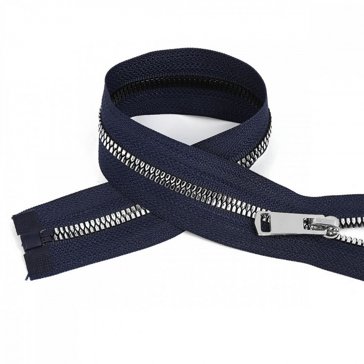Молния MaxZipper трактор №5 1 замок TT, 90см, цв.синий/серебро уп.10шт