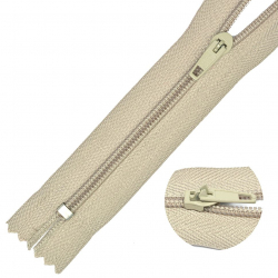 Молния MaxZipper брючная №4 замок полуавтомат, 20см н/р цв.F307 натуральный уп.100шт