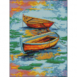 Алмазная мозаика Ah5565 Лодочки 30х40