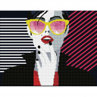 Кристальная мозаика на холсте ФРЕЯ арт.ALV-111 Глянец модного журнала 35х45 см