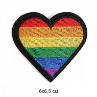 Термоаппликации арт.TBY.2325 Сердце 6х6,5см, уп.10 шт