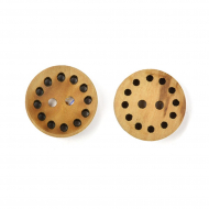 Пуговицы деревянные TBY BT.WD.973 цв.натуральный 28L-18мм, 2 прокола, 20 шт