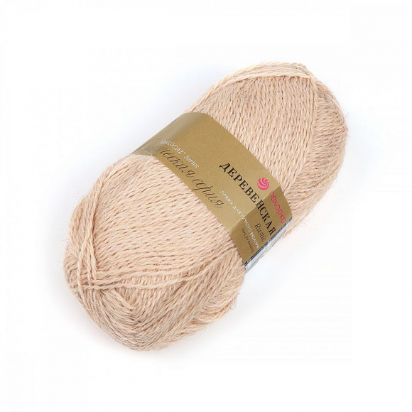 Пряжа для вязания ПЕХ Деревенская (100% полугрубая шерсть) 10х100г/250м цв.442 натуральный Пряжа для вязания ПЕХ Деревенская (100% полугрубая шерсть) 10х100г/250м цв.442 натуральный