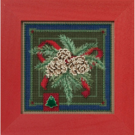 Набор для вышивания бисером MILL HILL Нарядная сосна 13,33х13,33 см