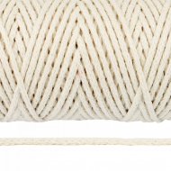 Шнур круглый х/б 03мм цв.2112 неокр. хлопок уп.100м