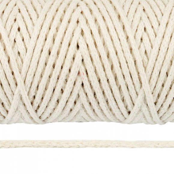 Шнур круглый х/б 03мм цв.2112 неокр. хлопок уп.100м Шнур круглый х/б 03мм цв.2112 неокр. хлопок уп.100м