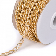 Цепочка 10х7х2мм, TBY-1944-3 металл цв.св.золото рул.10м