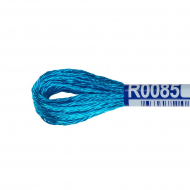 Нитки для вышивания Gamma мулине 100% вискоза 12 x 8 м цв.R0085 ярк.бирюзовый