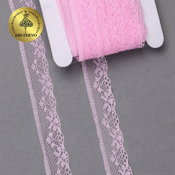 Кружево-трикотаж KRUZHEVO арт.TBY 1669 шир.20мм цв.09 св.розовый, уп.27,4м