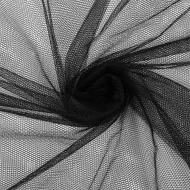 Фатин мягкий круп.сетка арт.TBY.B шир.180см цв.черный уп.45,72м