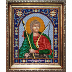 Рисунок на ткани (Бисер) КОНЁК арт. 9373 Святой Никита 20х25 см