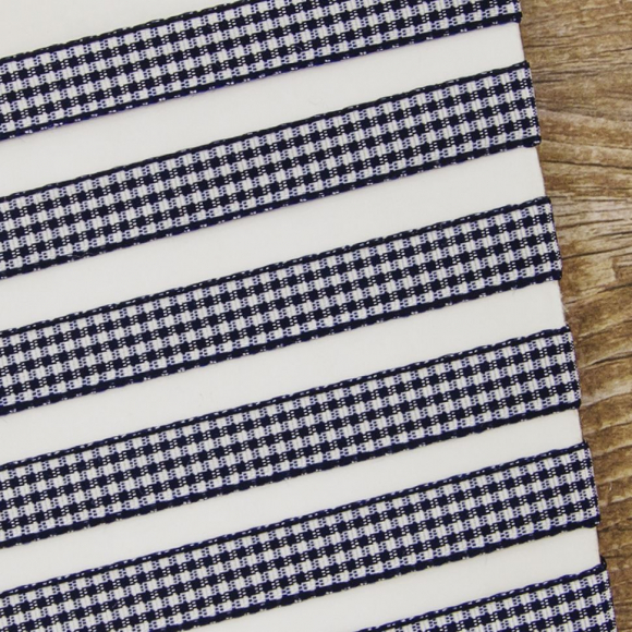 24022_Лента с рисунком клетка SAFISA, 10 мм, 25 м, цвет 15, темно-синий