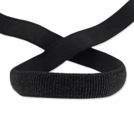 92851_Резинка бельевая в рубчик, 10 мм, цвет черный