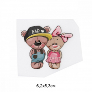 Термотрансфер арт.TBY.1264 Медвежата 6,2х5,3см, уп.10шт