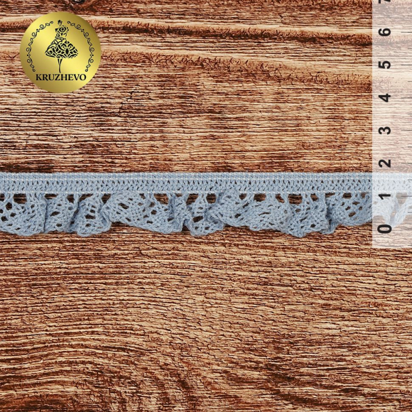 Тесьма вязаная KRUZHEVO на резинке 17мм TBY-5236 цв.23 голубой уп.10м Тесьма вязаная KRUZHEVO на резинке 17мм TBY-5236 цв.23 голубой уп.10м