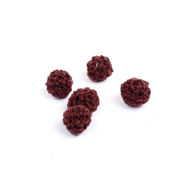 Бусины текстильные MAGIC HOBBY арт.MG-E8409-12 цв.4 ?10мм уп.5шт