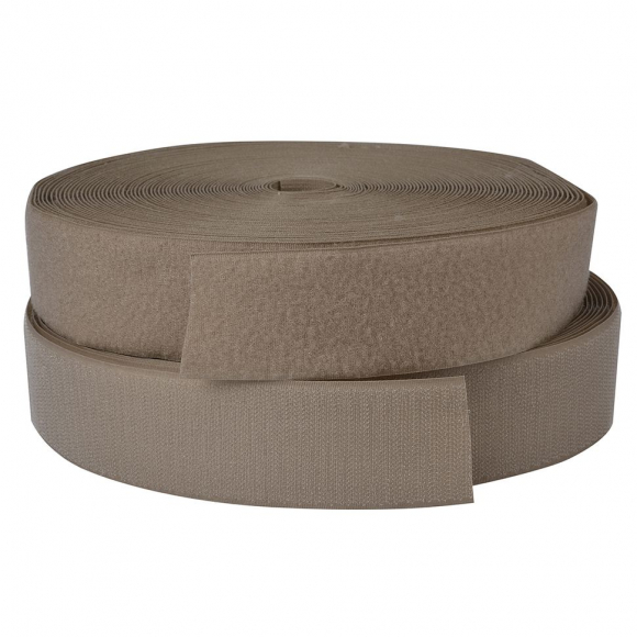 Лента липучка TBY пришивная кач.B шир.50мм цв.F296 бежевый уп.25м (пара)