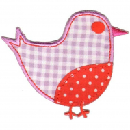 Термоаппликация HKM "Птичка в розовую клетку"