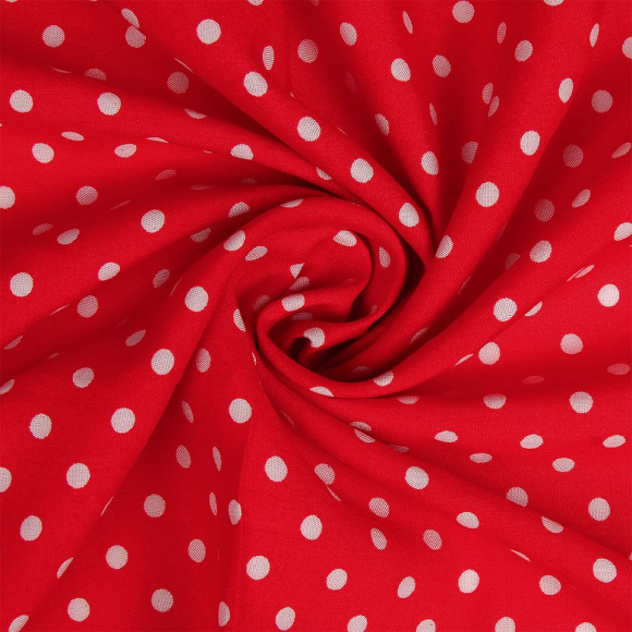 Ткань Штапель  TBY Vi-407-418-3 плот 90г/м2 100% вискоза шир. 145 см цв. 3 красный рул.10-25м