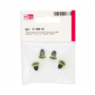 19476_Глазки пластиковые на ножке кошачьи, цвет зеленый, диаметр 10 мм