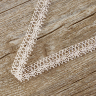 Мерсеризованное хлопковое кружево, 10 мм, цвет розовый