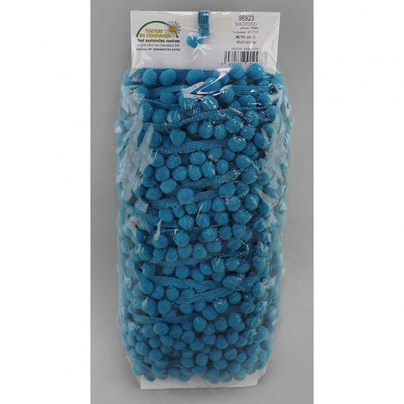 Тесьма с помпонами MATSA цвет бирюзовый