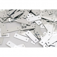 Пайетки россыпью арт.TBY-FLK361 6х19мм цв.001 серебряный уп.50г