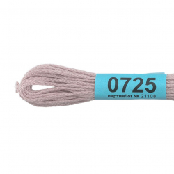 Нитки для вышивания Gamma мулине (0207-0819) 100% хлопок 24 x 8 м цв.0725 св.сиреневый